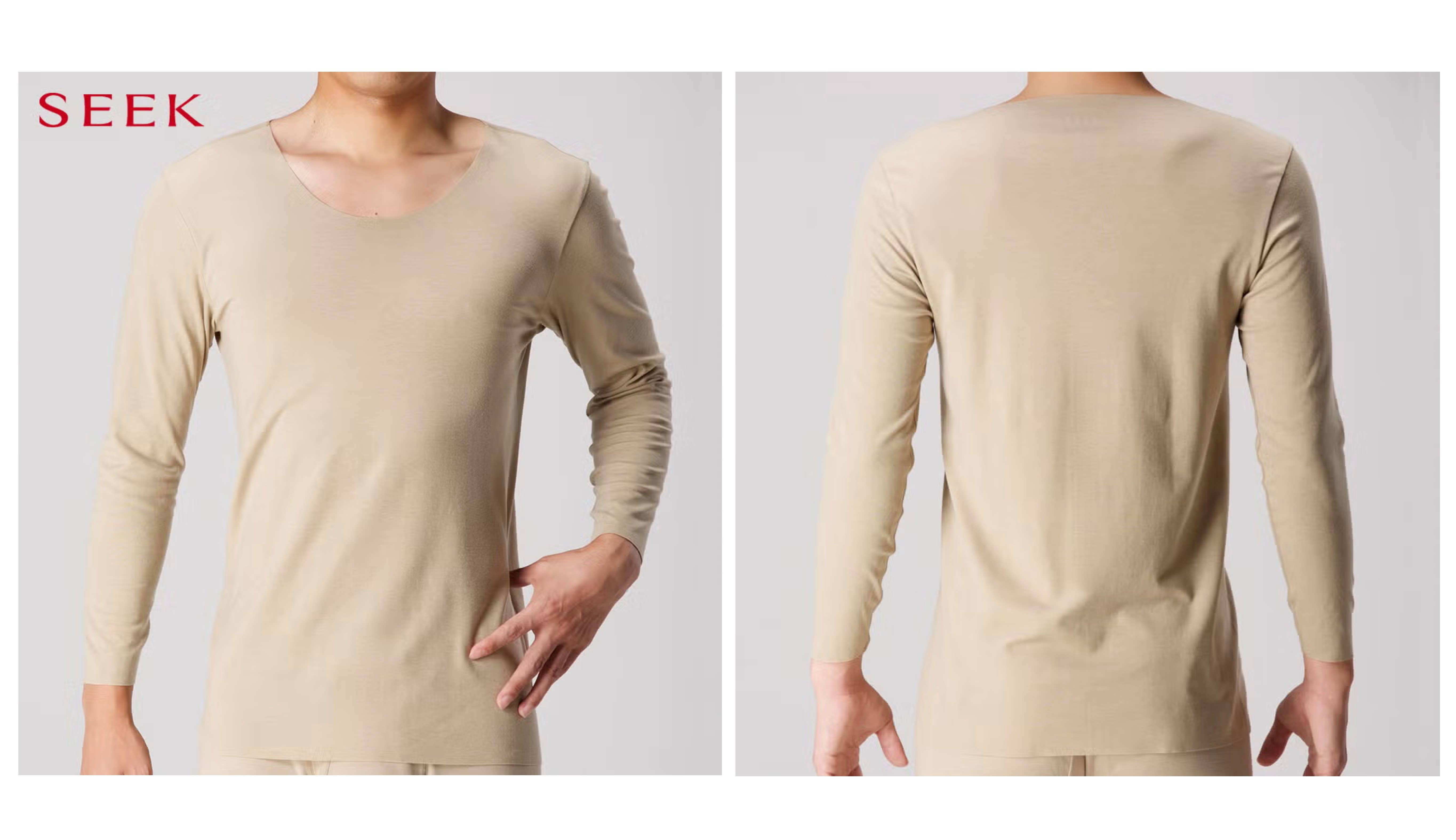 SEEK(シーク)【帯電低減加工】Ｕネックロングスリーブ(Ｕ首)<EE3611A>