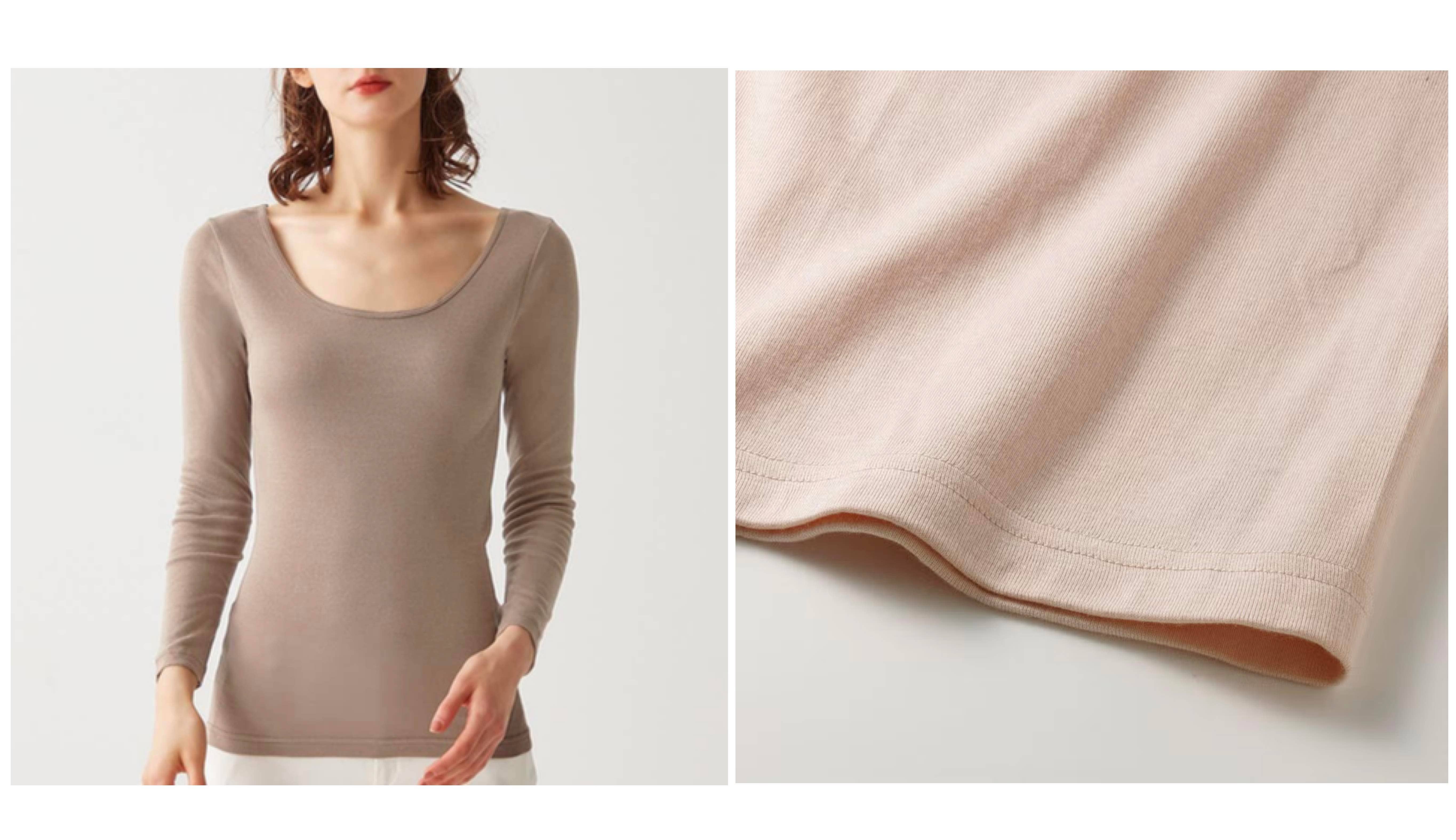 Tuché(トゥシェ)【着るコスメ】8分袖インナー<TC4046>