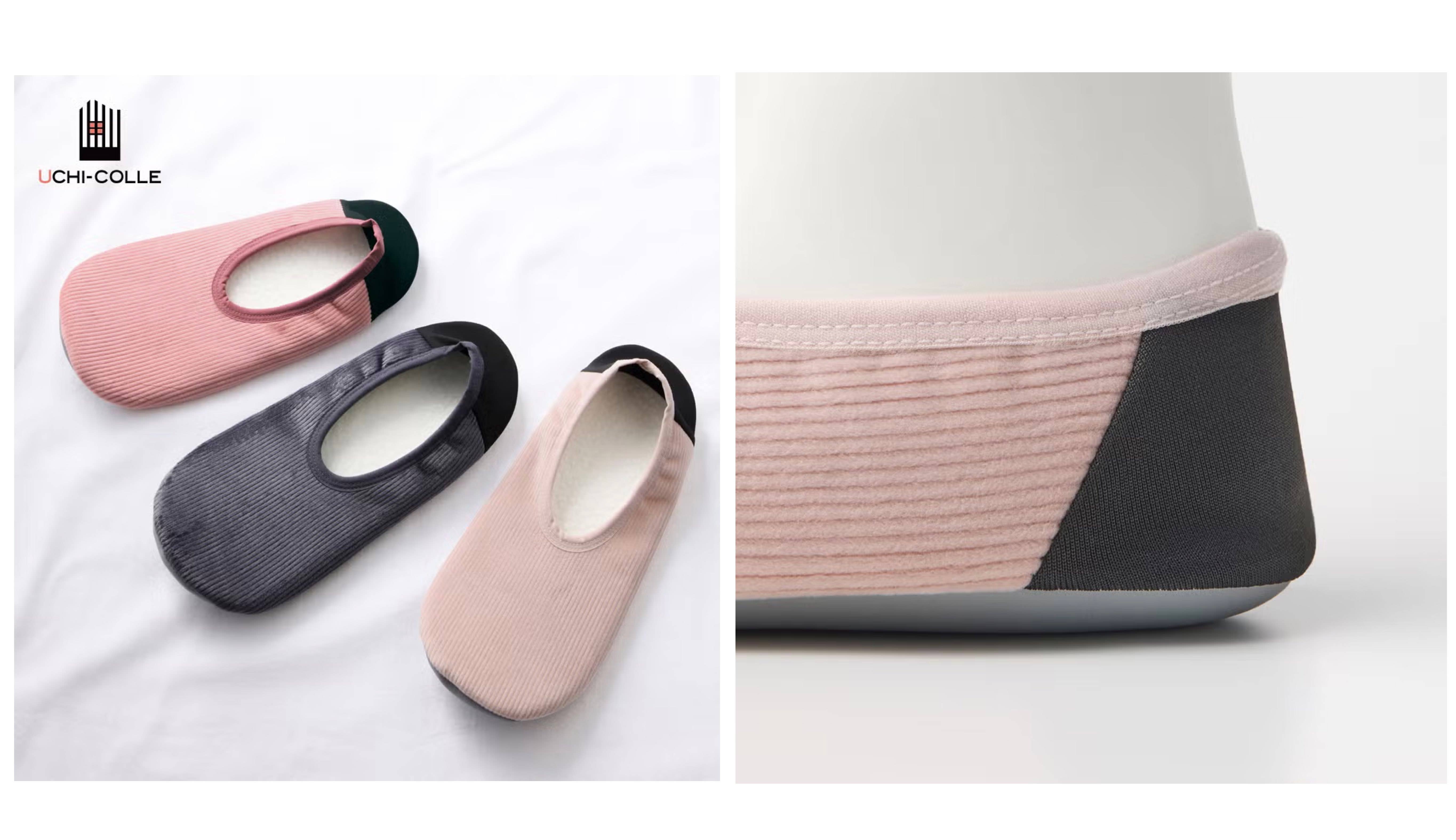 UCHI-COLLE(ウチコレ)【内側ボア・コーデュロイ】おうちスリッポン<AUY702>