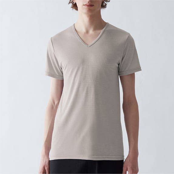 VネックTシャツ（鹿の子）