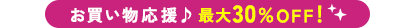 お買い物応援♪最大30%OFF!