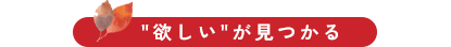 欲しいが見つかる