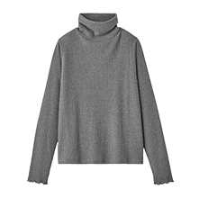 Lightly brushed high-neck top
