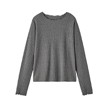 Lightly brushed boat neck top