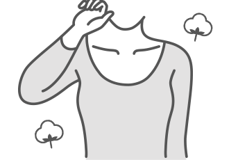 肌に触れるのは綿100%がいい