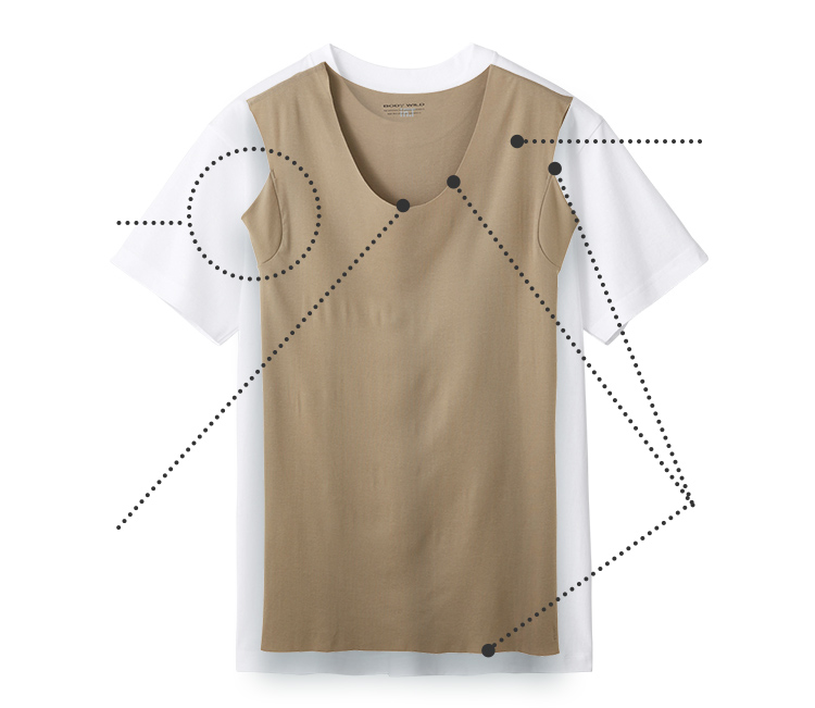 Eglantine インナー付アンサンブル（新品未使用） Tシャツ専用インナー（in.T） 脇汗・汗染み・乳首透け対策に