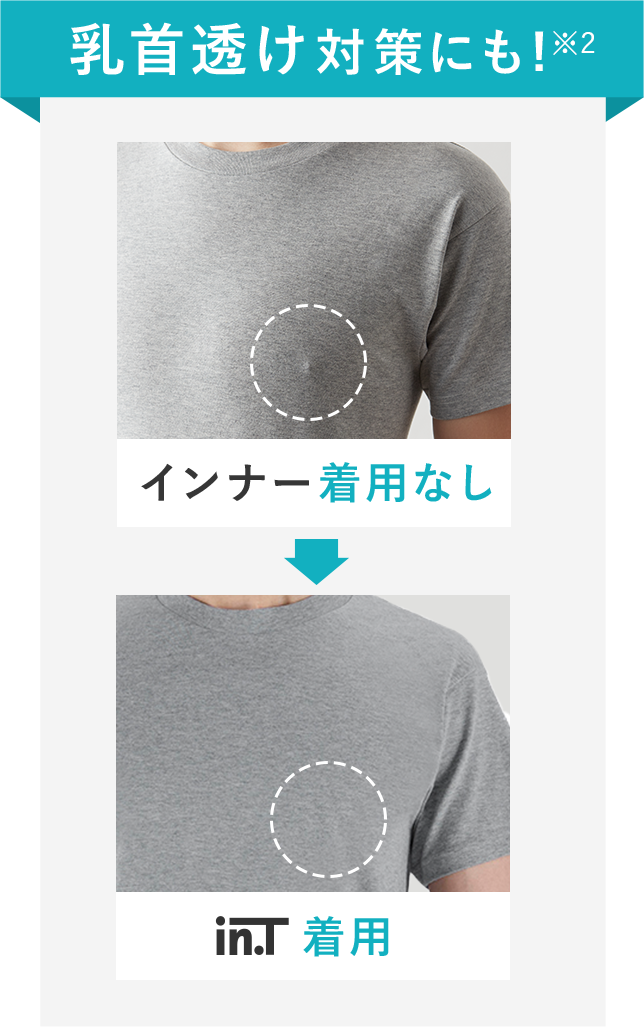 乳首透け対策にも！