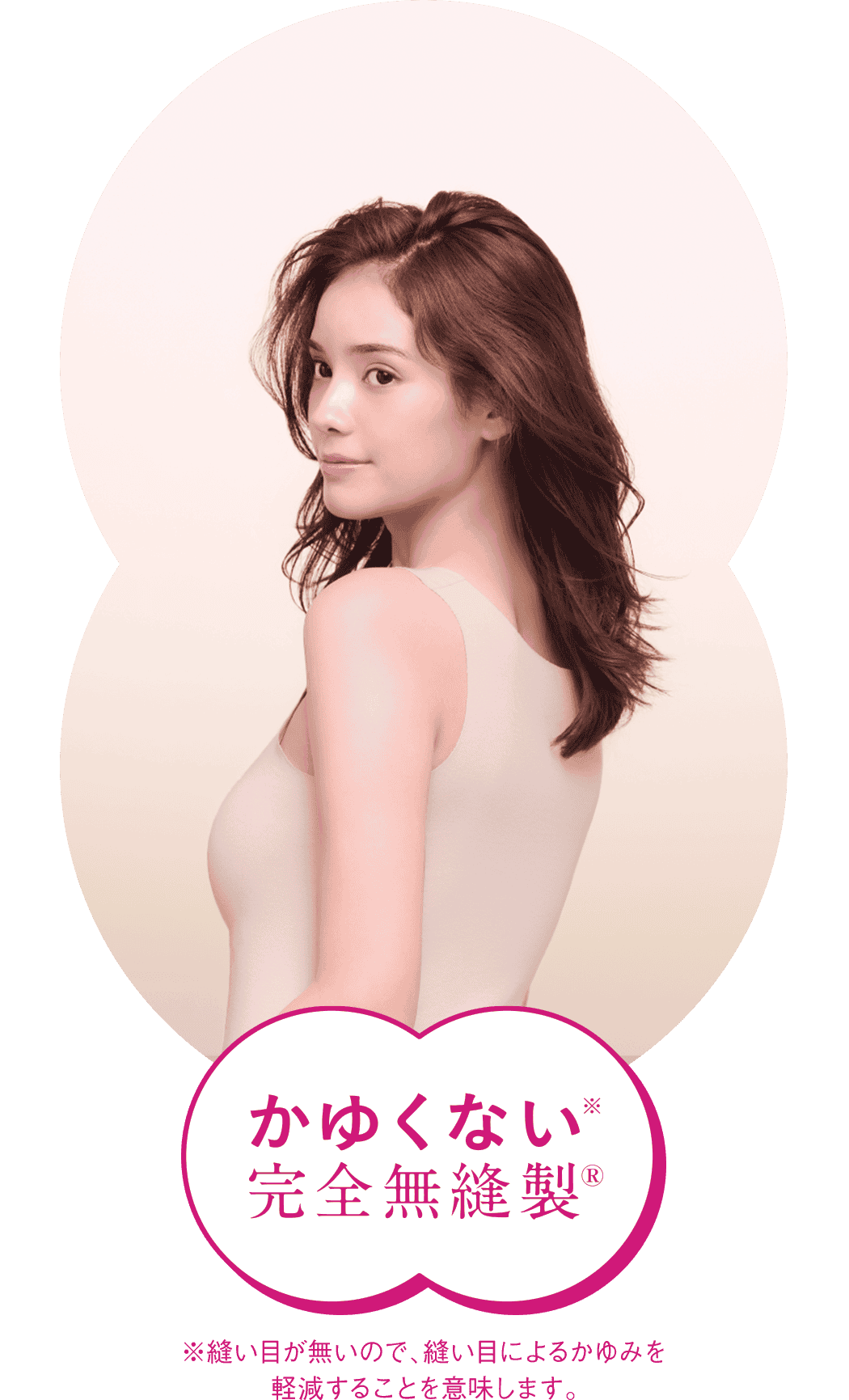 かゆくない※完全無縫製&reg;  KIREIRABO&reg;（キレイラボ） ※縫い目が無いので、縫い目によるかゆみを軽減することを意味します。