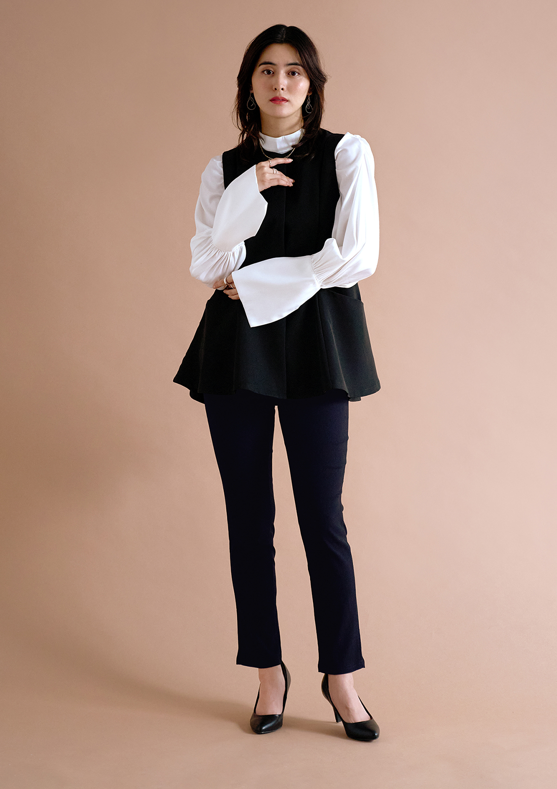 168cm M ブラック着用