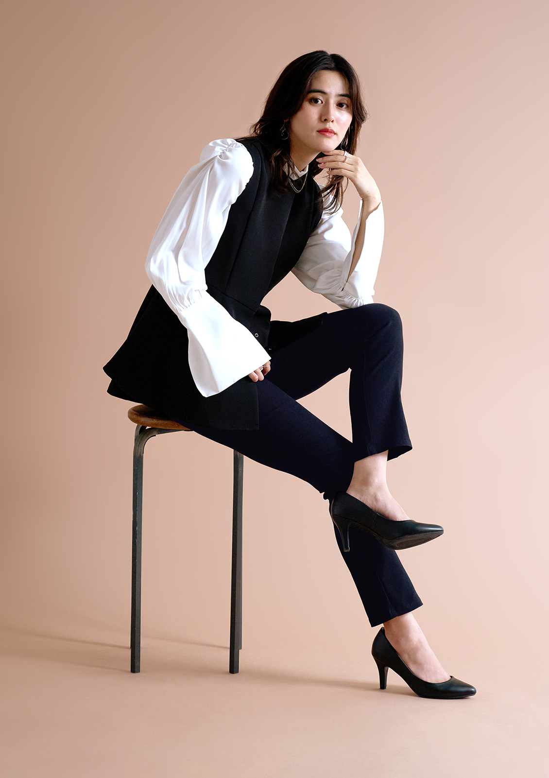 168cm M ブラック着用