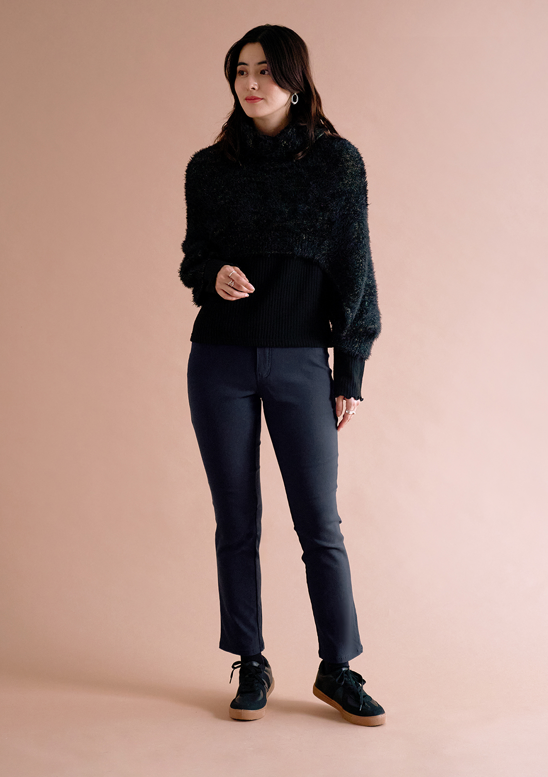 168cm M チャコールグレー着用