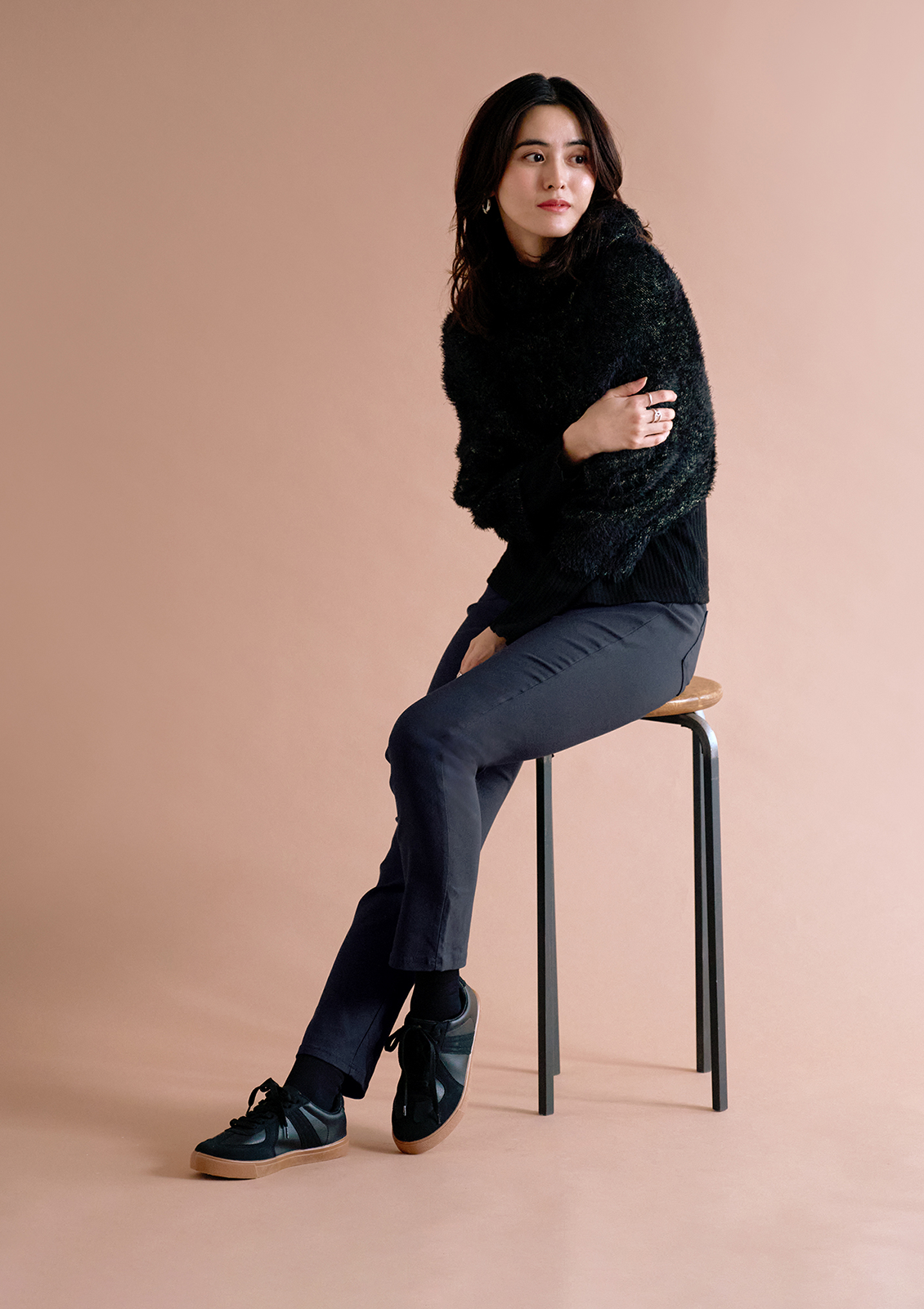 168cm M チャコールグレー着用