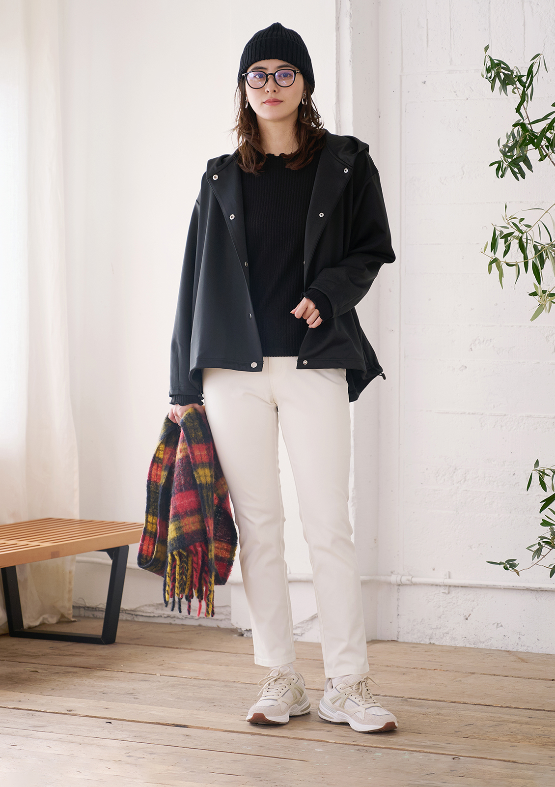 168cm M オフホワイト着用