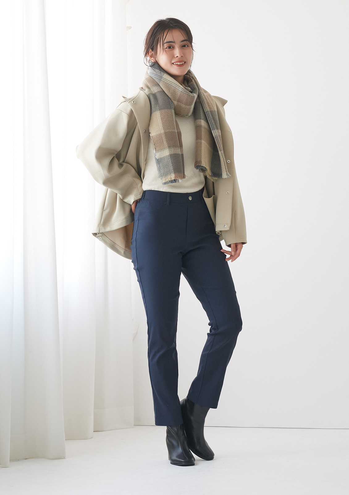 168cm M ダークネービー着用