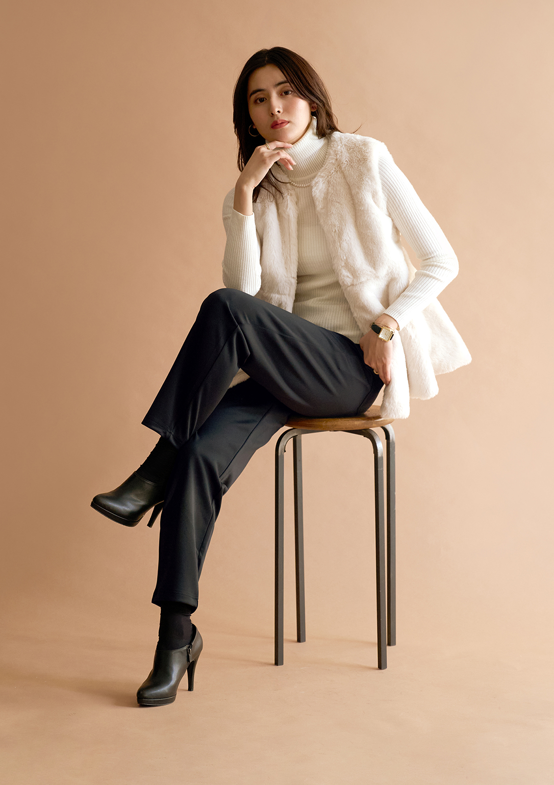 168cm M ブラック着用