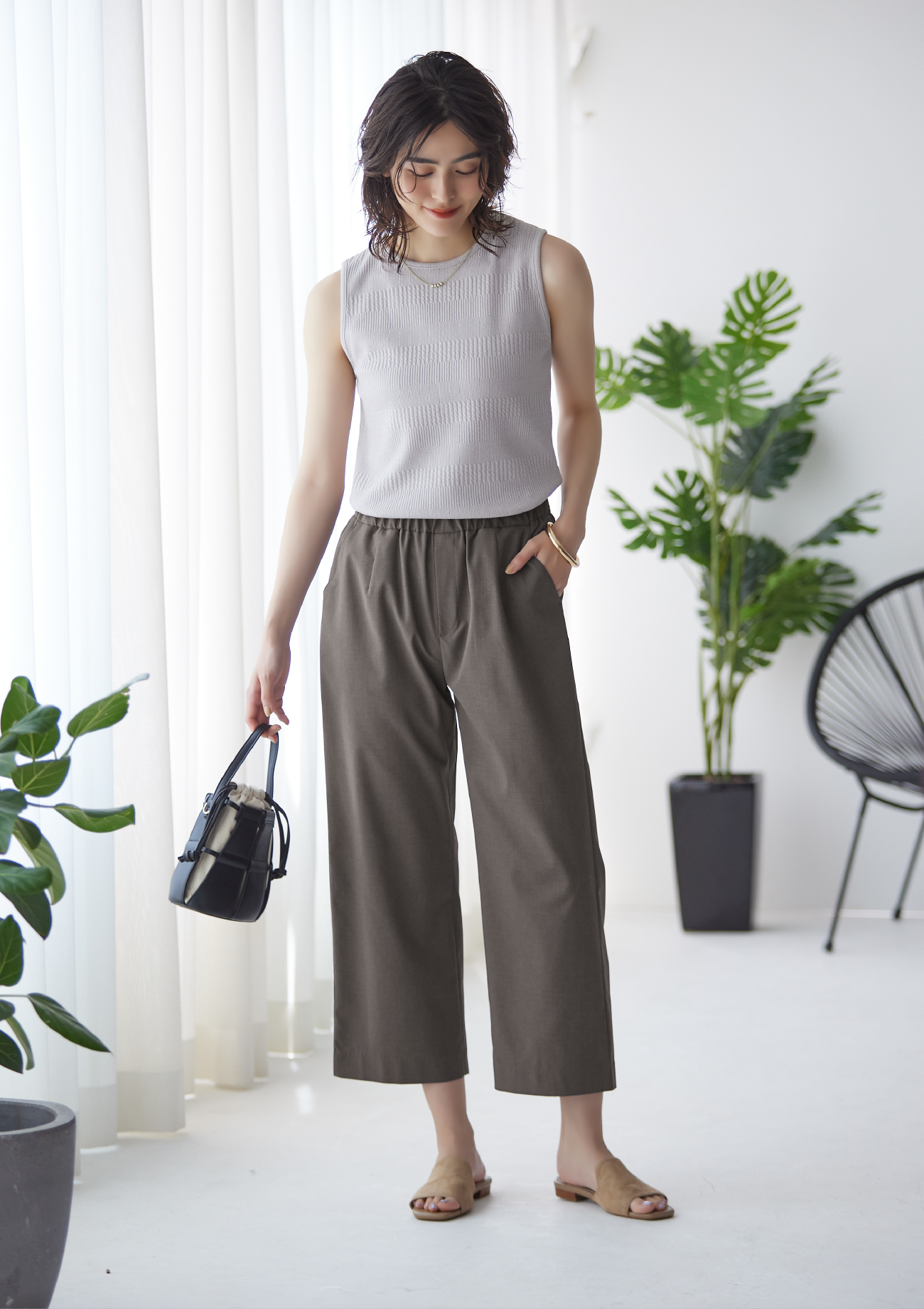 168cm M チャコールグレー着用