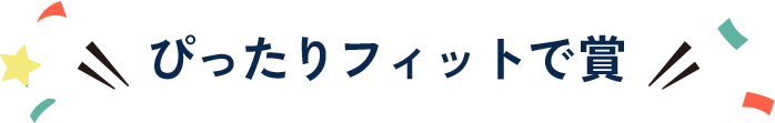 ぴったりフィットで賞