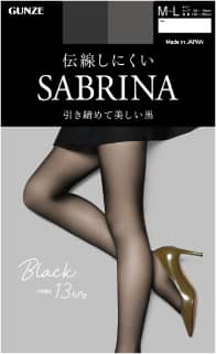 GUNZE 伝線しにくい SABRINA 引き締めて美しい黒 Black 足首着圧13hPa