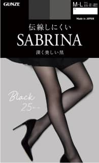 GUNZE 伝線しにくい SABRINA 深く美しい黒 Black 25