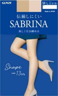 GUNZE 伝線しにくい SABRINA 美しく引き締める Shape 足首着圧13hPa