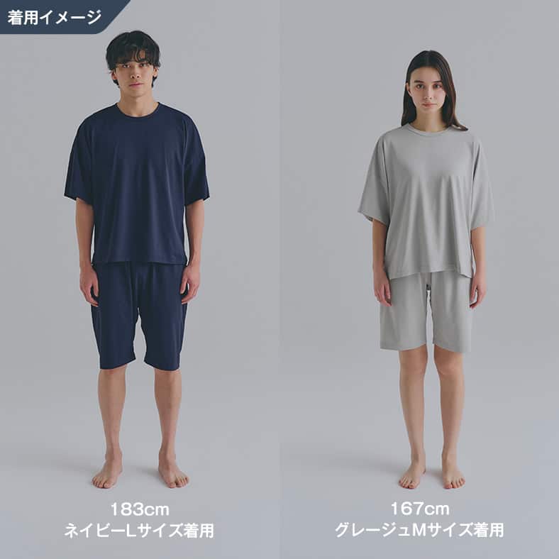 SR100EC リカバリーウェア 半袖 半パンツ 着用イメージ2