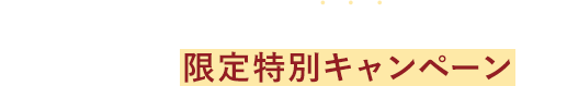 今だけの限定特別キャンペーン