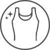 服のシルエットをきれいに見せる