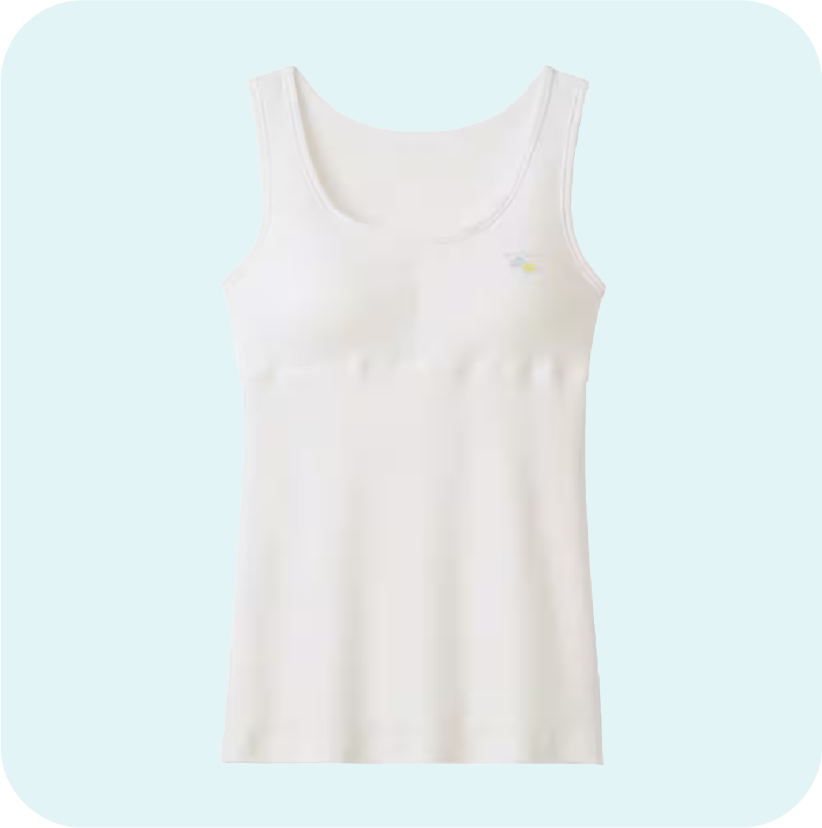 ピエクレール【綿混/パッド付】タンクトップ(完全無縫製)(140~160cm)