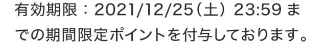 期間限定ポイントを付与しております。