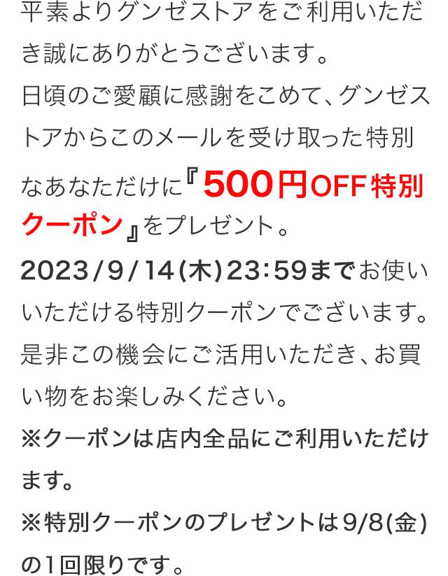 500円OFF特別クーポンをプレゼント