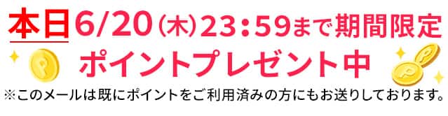 ポイントプレゼント中！
