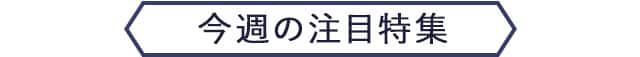 今週の注目特集