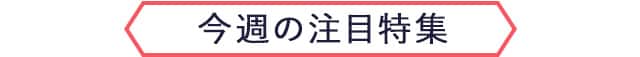 今週の注目特集