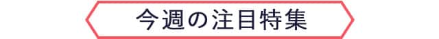 今週の注目特集