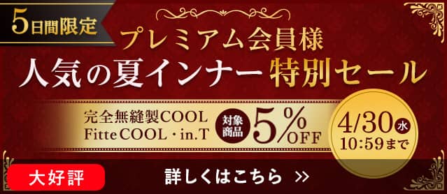 5日間限定人気の夏インナー特別SALE