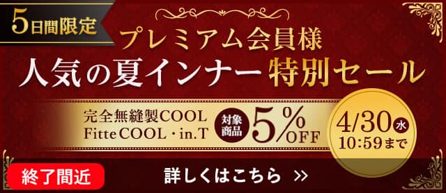 5日間限定人気の夏インナー特別SALE