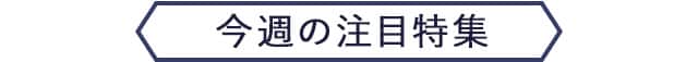 今週の注目特集