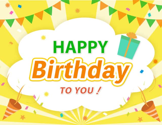 HAPPY BIRTHDAY to you