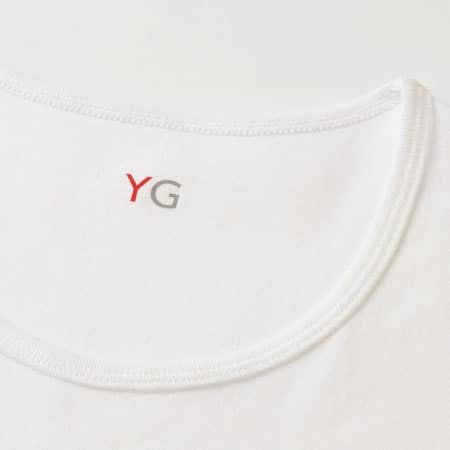 YG NextRA+DRY∞DEO「クルーネックTシャツ」白襟